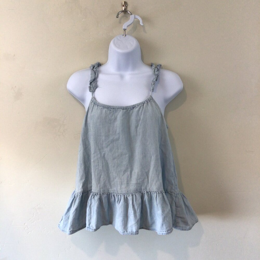 Madewell Cropped Blue Boho Style Tank Top